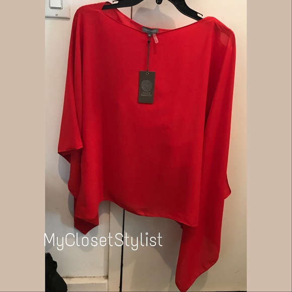 Vince Camuto Tops - NWT! Vince Camuto RED HOT Cape Top! Long Sleeves Poncho OS